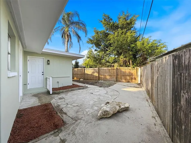 a backyard of a house