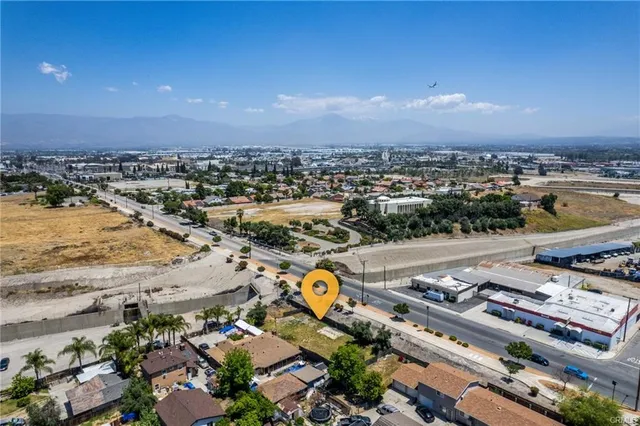 an aerial view of a city