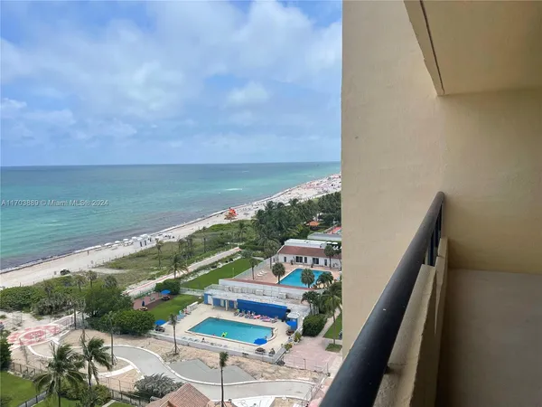 a view of lake from balcony