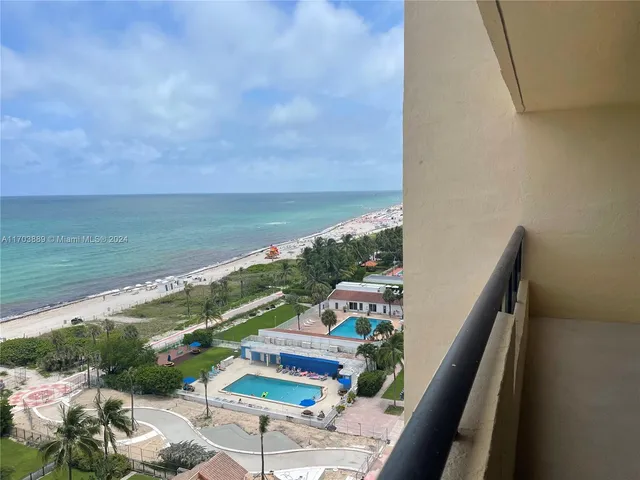 a view of lake from balcony