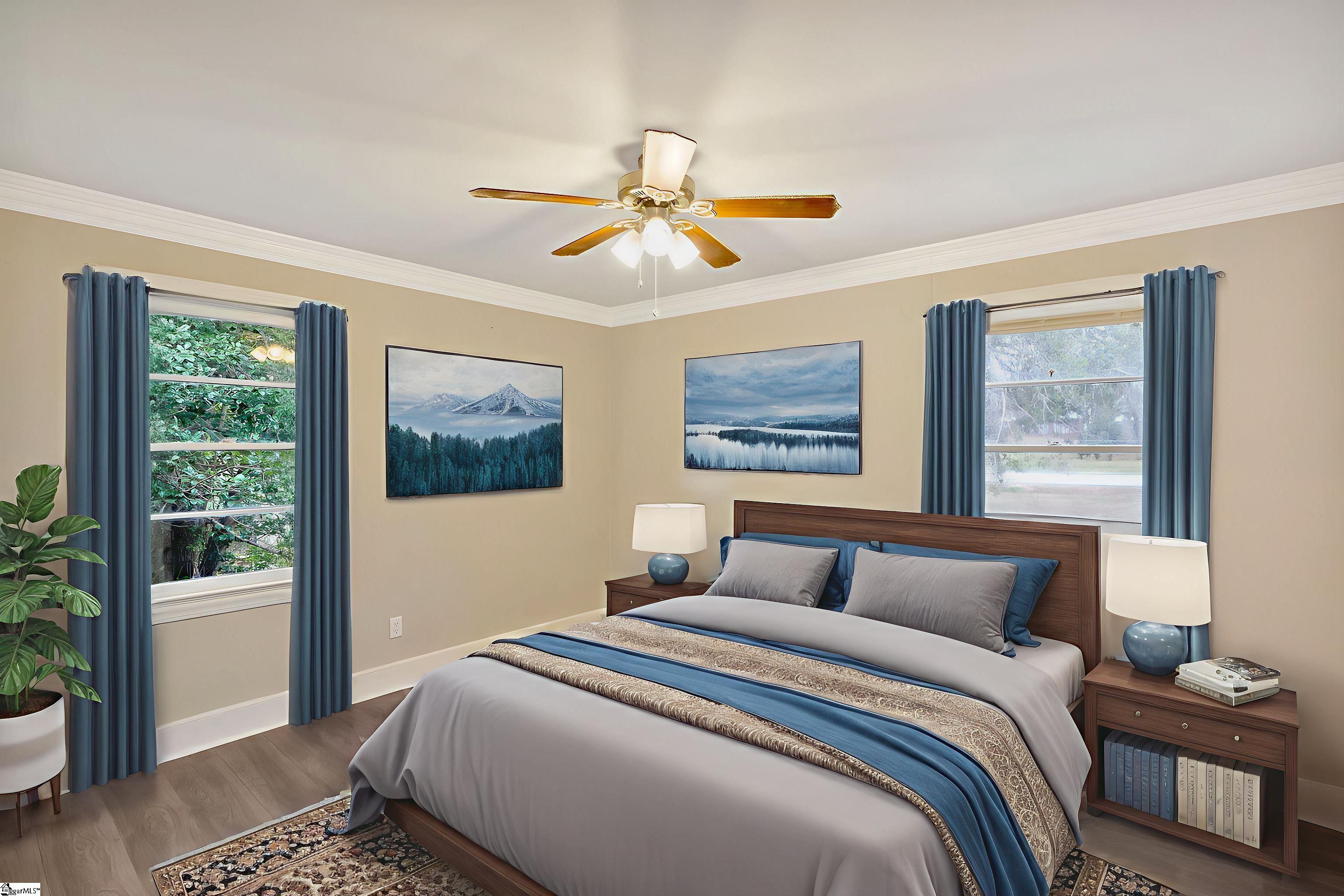 701 West Greer Street Honea Path, SC 29654 - Photo 14 of 23 Virtually Stagged Bedroom