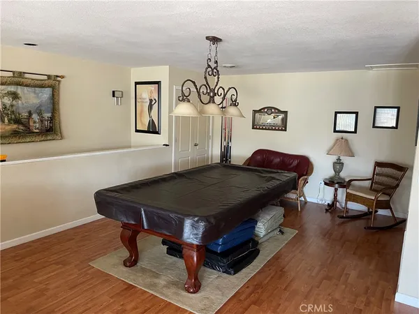 a living room with a table