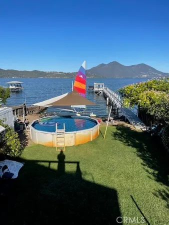 a view of an outdoor space and a lake view