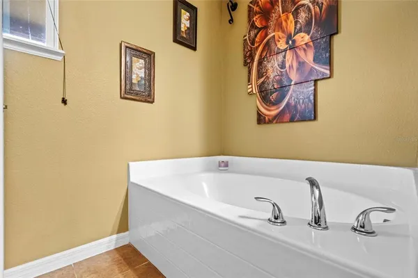 a bathroom with a tub