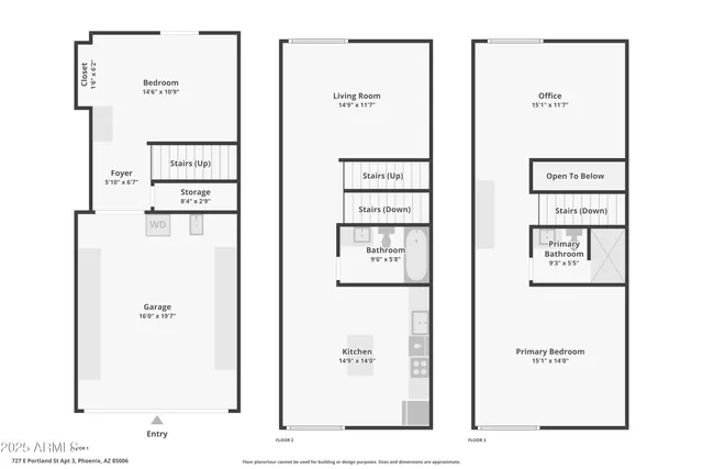 $2,550 | 727 East Portland Street, Unit 3, Phoenix, AZ 85006