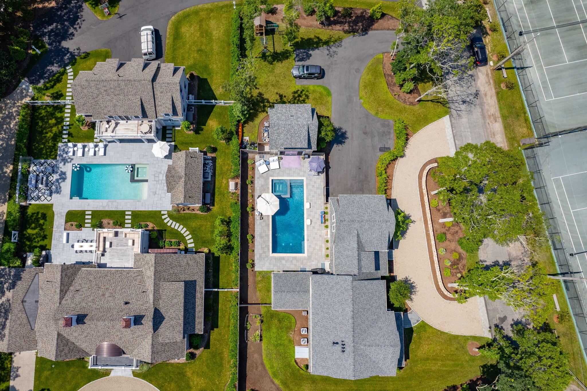 101 Warren Street Osterville, MA 02655 - Photo 28 of 39 an aerial view of residential houses with outdoor space and parking