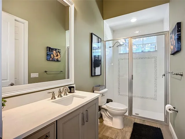 a view of a golf course with a big yard