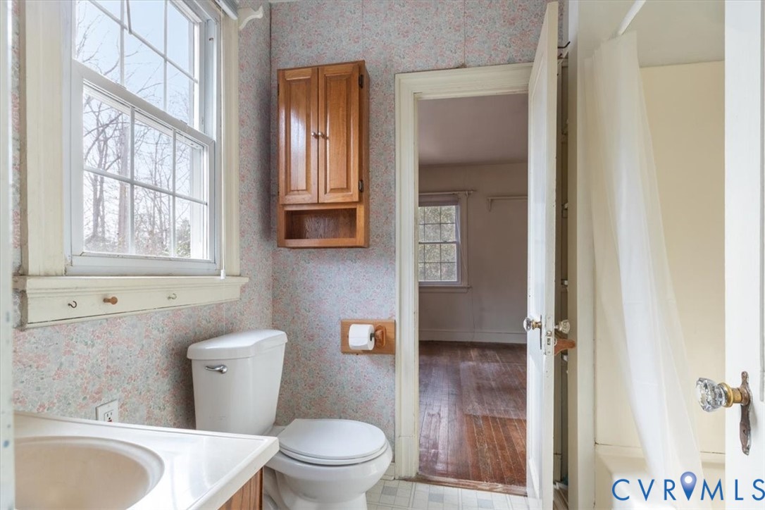 11221 Hanover Courthouse Road Hanover, VA 23069 - Photo 19 of 31 a white toilet sitting next to a bathroom sink