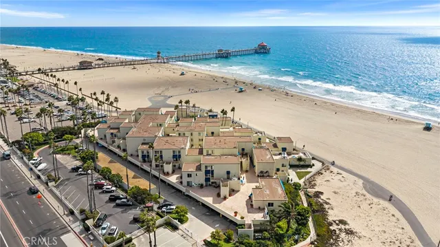 a view of a city with an ocean