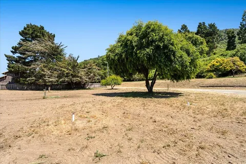 a view of a backyard with chairs