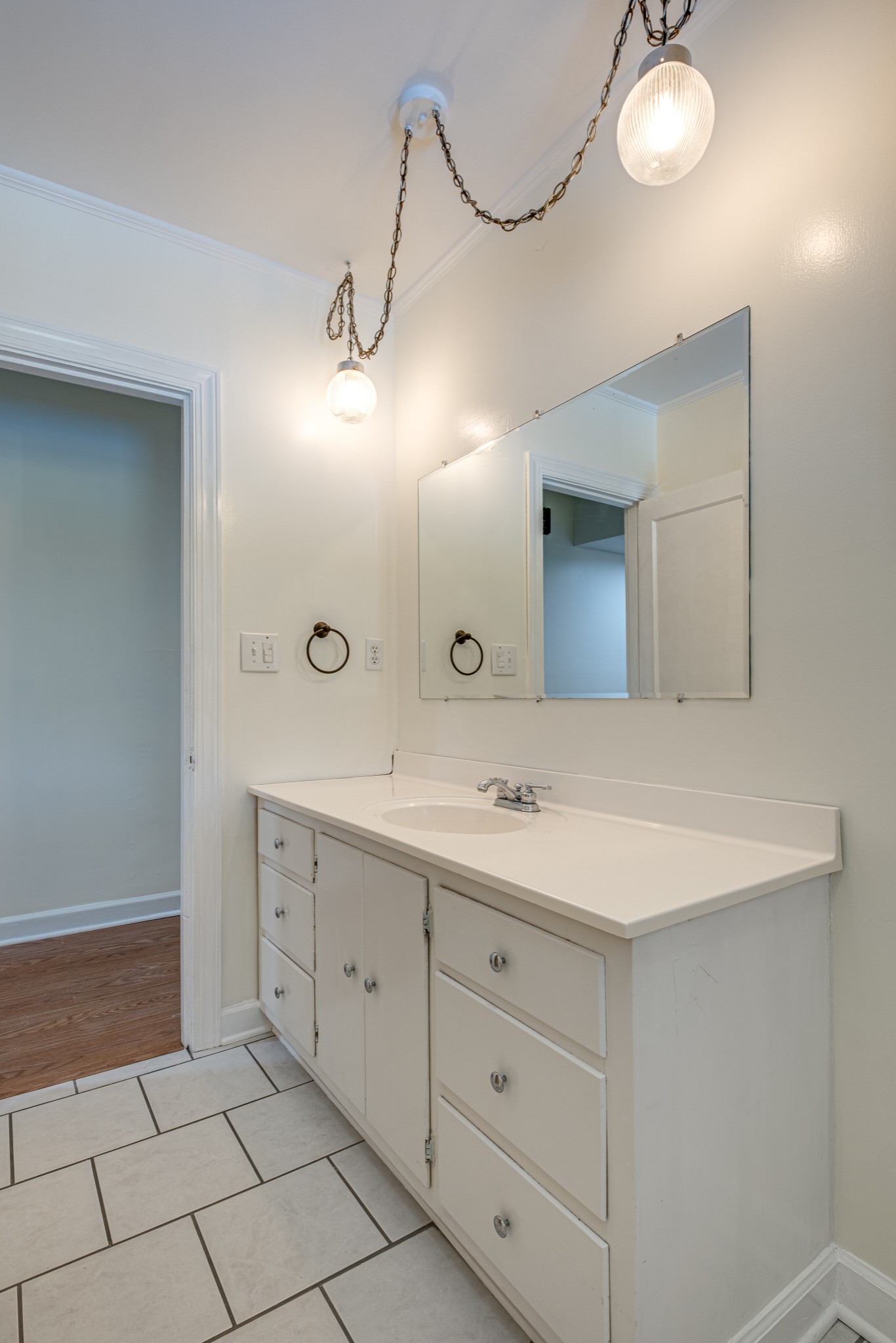 1349 Old Lebanon Dirt Road Mount Juliet, TN 37122 - Photo 27 of 38 a spacious bathroom with a double vanity sink a mirror and a light fixture