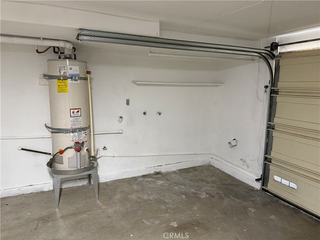 a view of a garage with furniture