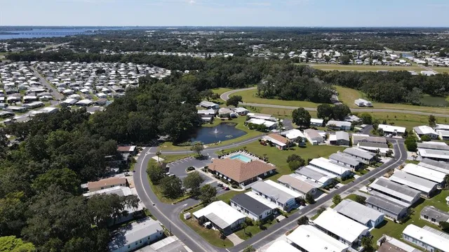 an aerial view of a city