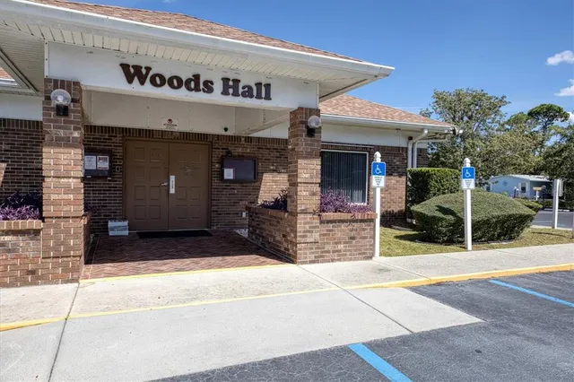 a front view of a building with entryway