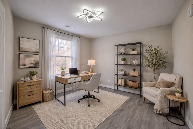 543 Peachers Mill Road Clarksville, TN 37042 - Photo 23 of 29 a work room with furniture wooden floor and windows