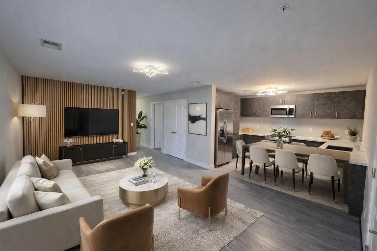 543 Peachers Mill Road Clarksville, TN 37042 - Photo 5 of 29 a living room with lots of furniture and view of kitchen