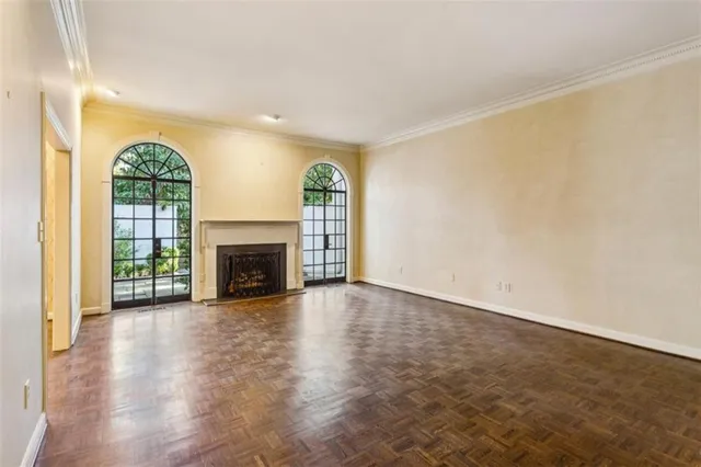 a view of an empty room and window