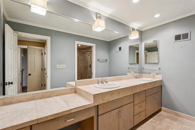 a bathroom with a shower and a toilet