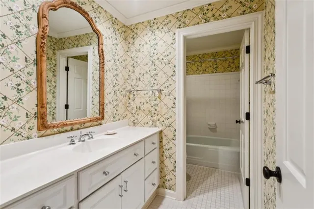 a bathroom with a shower curtain