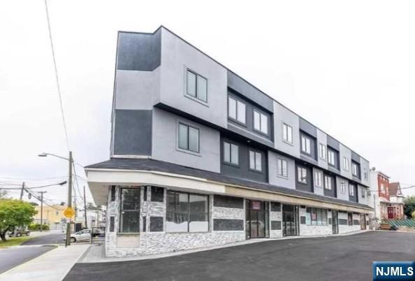 a front view of a building