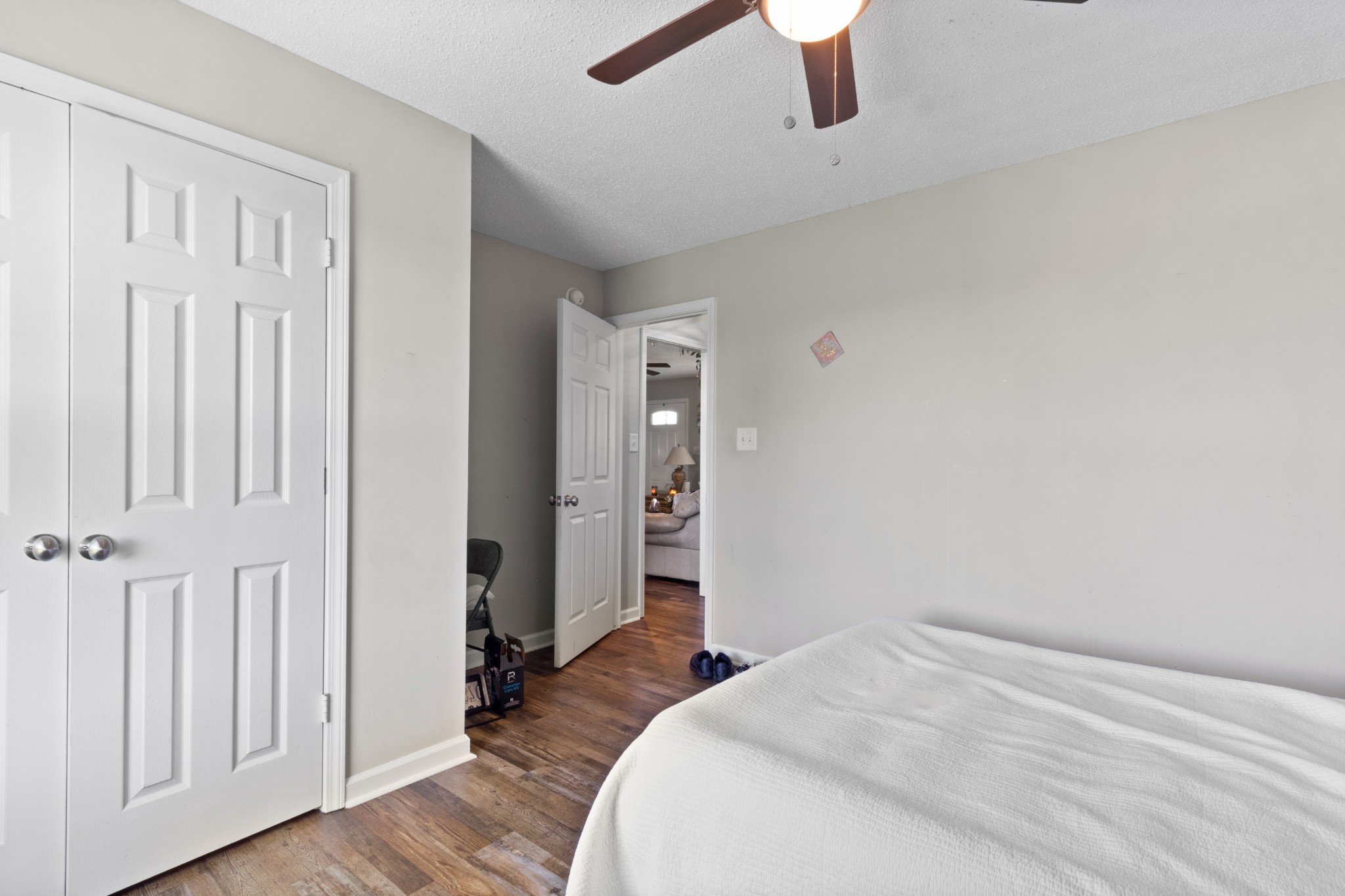 607 Avondale Road Oak Grove, KY 42262 - Photo 20 of 32 a bedroom with a bed and wooden floor