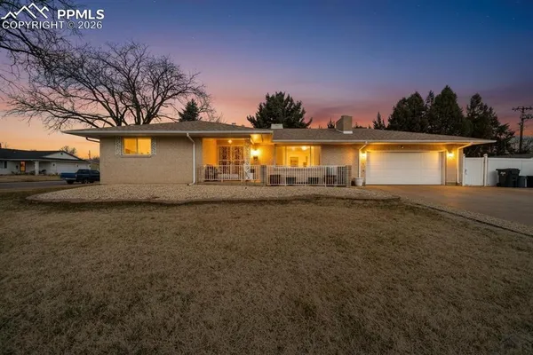 a view of outdoor space with seating area