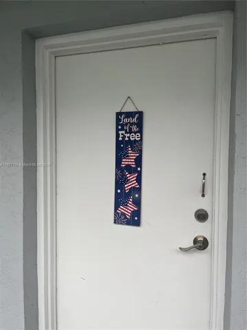 a view of a glass door