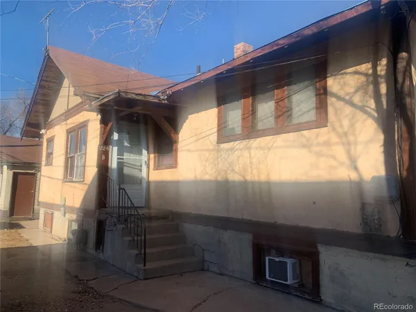 a view of a house with a door