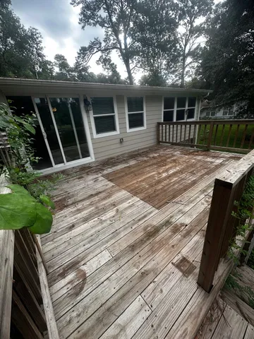 a backyard of a house with seating space