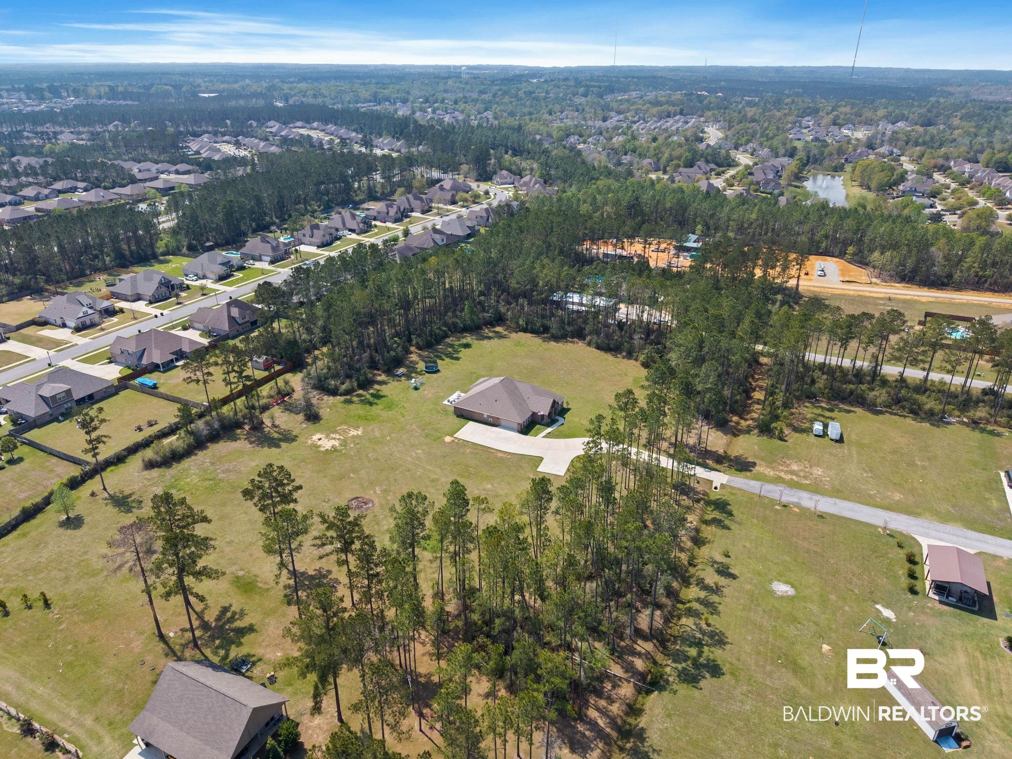 12750 B Jenkins Pit Road Daphne, AL 36527 - Photo 76 of 89 Aerial view of property's location with nearby suburban area
