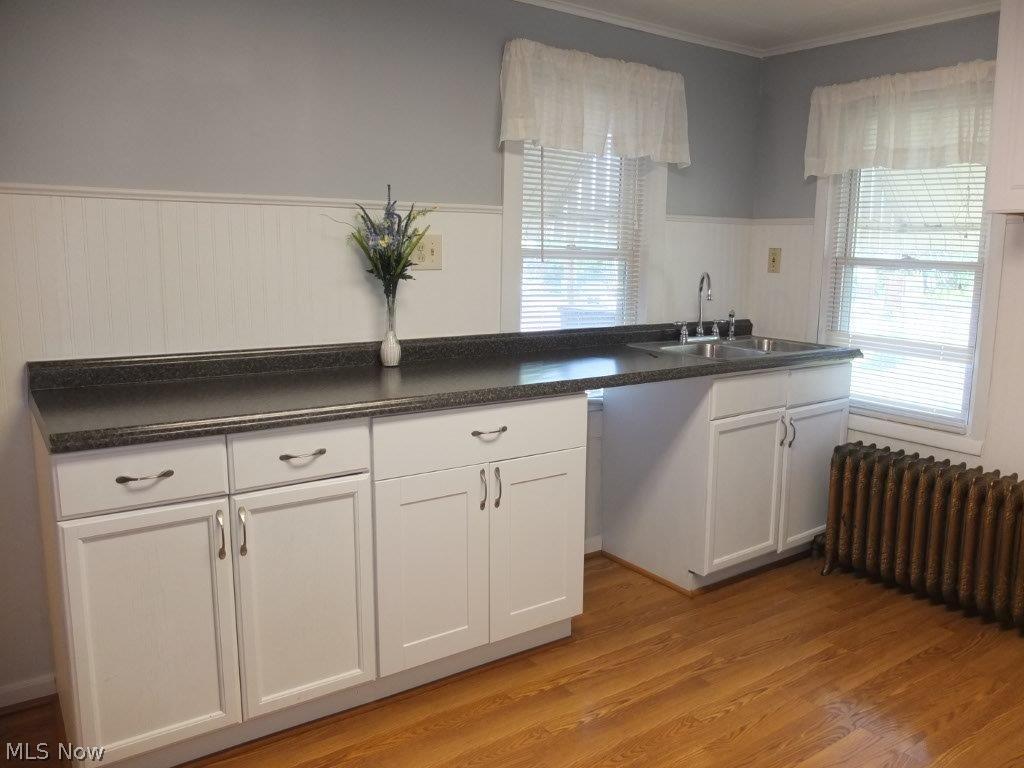 Another view of the kitchen with updated cabinets.