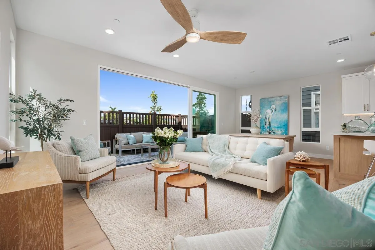 559 North Vulcan Avenue Encinitas, CA 92024 - Photo 7 of 50 a living room with furniture potted plant and a ceiling fan