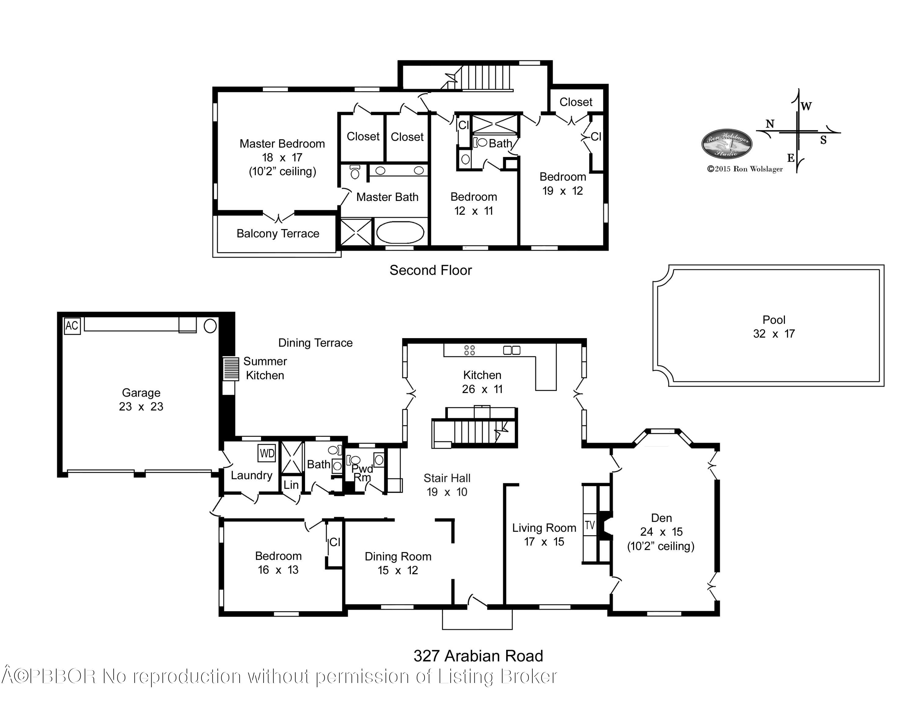 327 Arabian Road Palm Beach, FL 33480 - Photo 26 of 26 327 Arabian floor plan