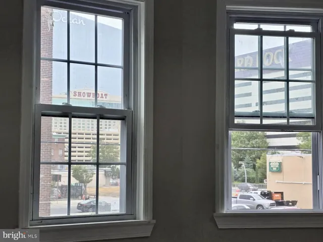 a window with an outdoor space