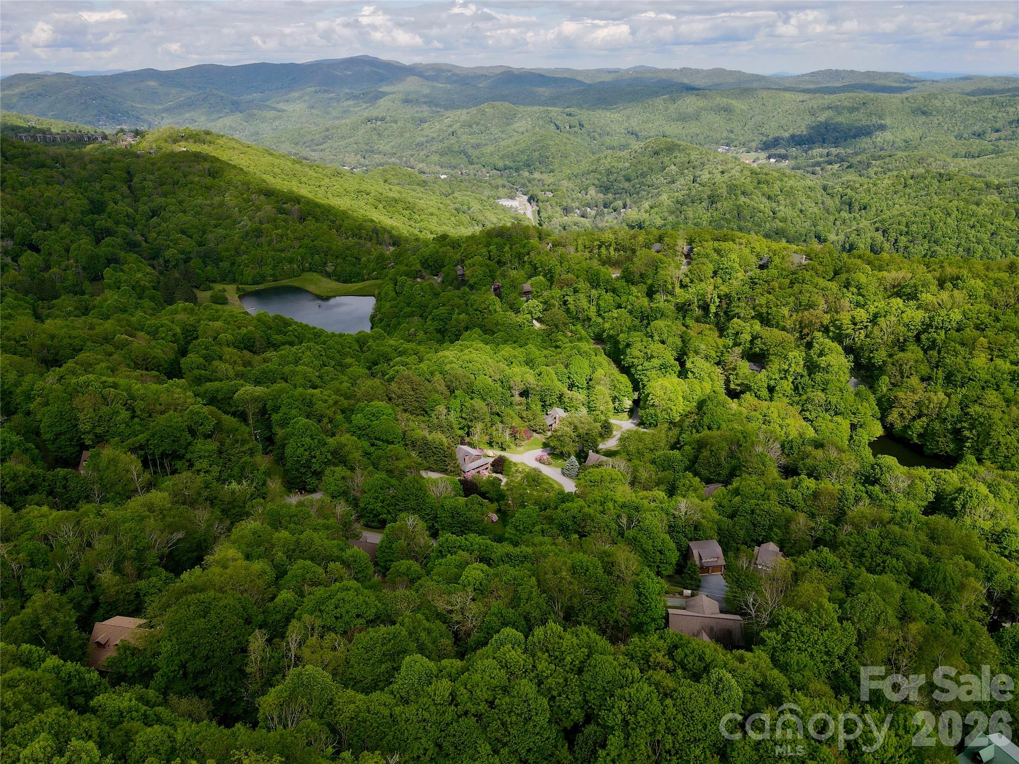 Seven Alpine Drive, Unit 33 Banner Elk, NC 28604 - Photo 4 of 8 a view of a lush green forest with a houses