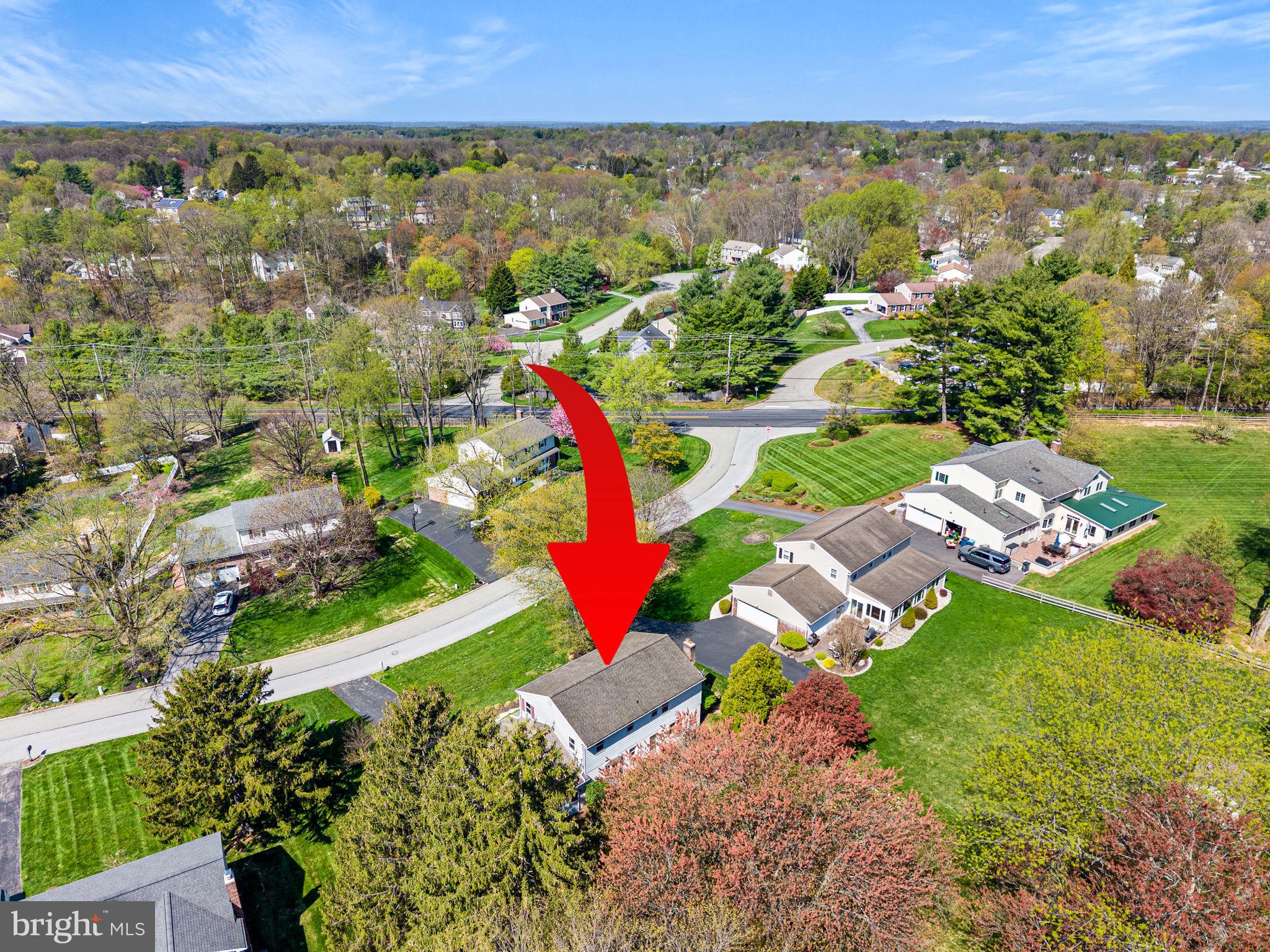 1231 Gail Road West Chester, PA 19380 - Photo 35 of 49 an aerial view of residential houses with outdoor space and street view