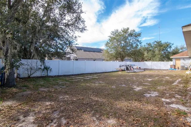 a backyard of a house