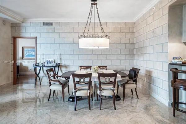 a view of a dining room and livingroom