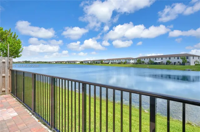 a view of lake from a balcony