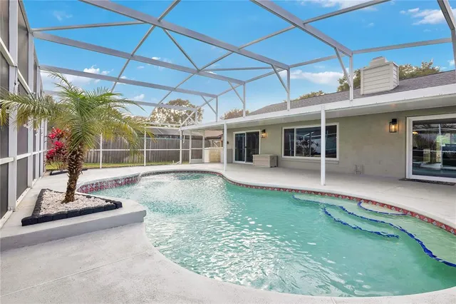 a view of a house with pool