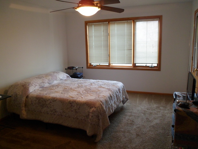 10538 SW Highway, Unit 203B Chicago Ridge, IL 60415 - Photo 9 of 14 a bedroom with a bed and window