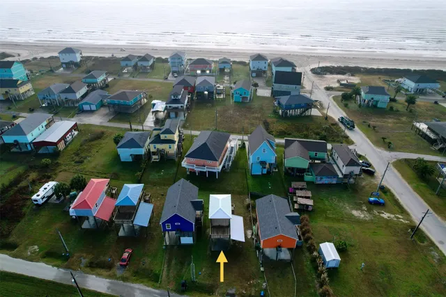 an aerial view of multiple house