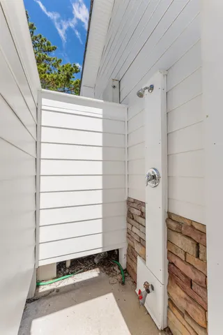 a view of a utility room with closet