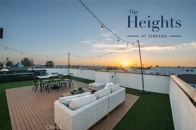 a view of a couches in the roof deck