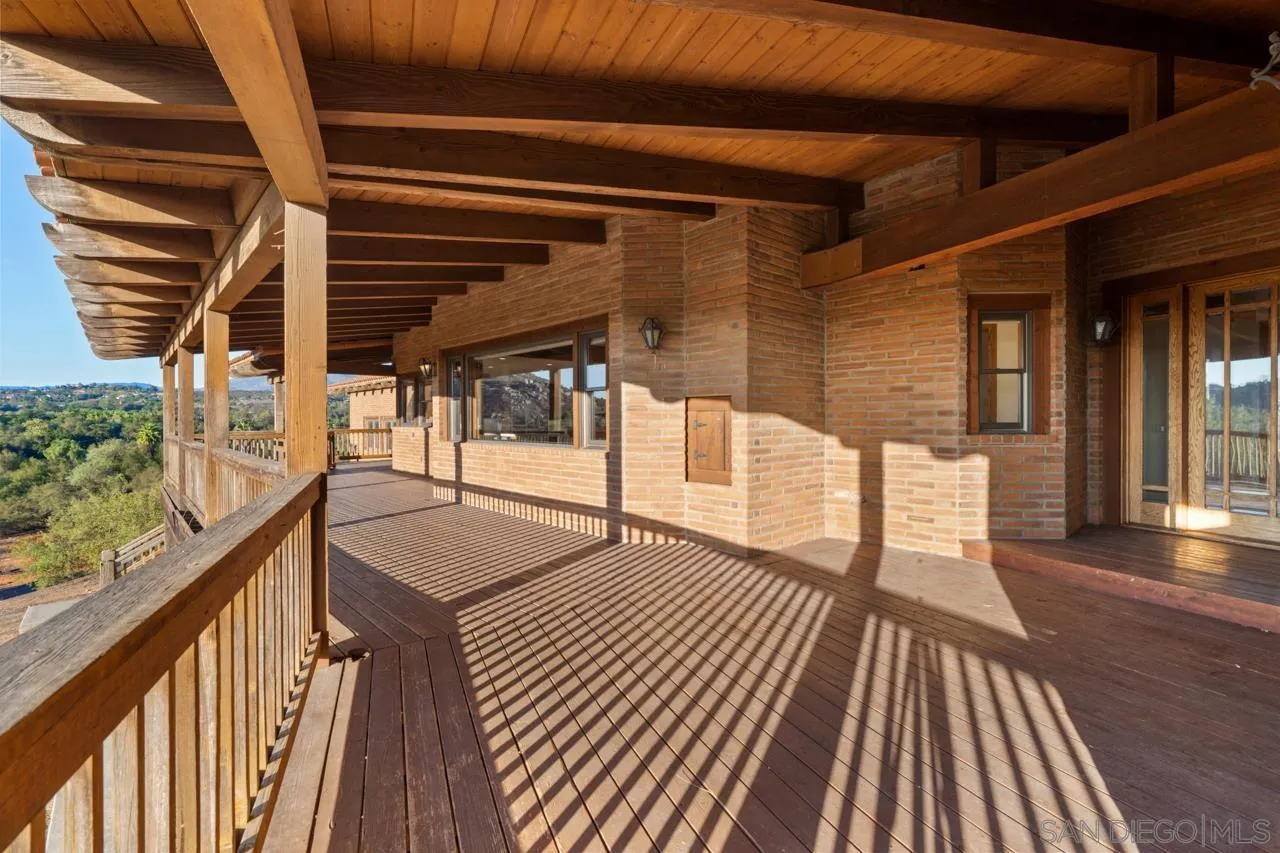 15718 Fruitvale Road Valley Center, CA 92082 - Photo 43 of 49 a view of a balcony with wooden floor
