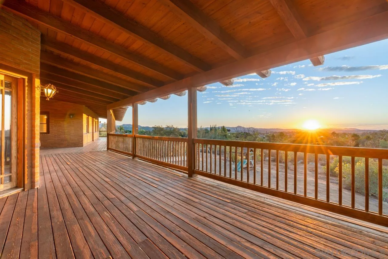 15718 Fruitvale Road Valley Center, CA 92082 - Photo 44 of 49 a view of balcony with wooden floor
