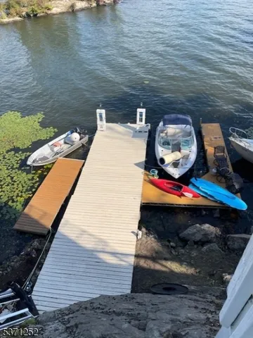 a view of lake and mountain
