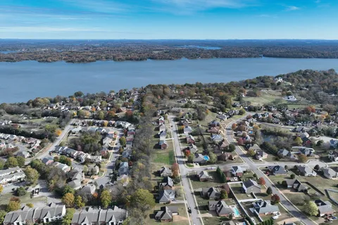 an aerial view of a city