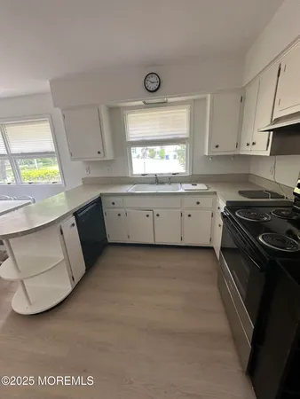 a room with a table and window