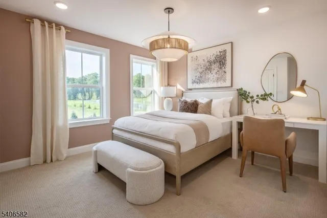 a bedroom with bed and a window